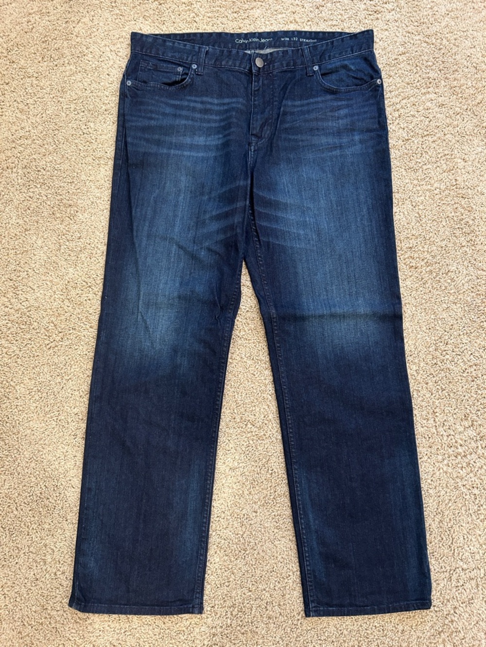 Calvin Klein Men's Indigo Straight-Leg Jeans